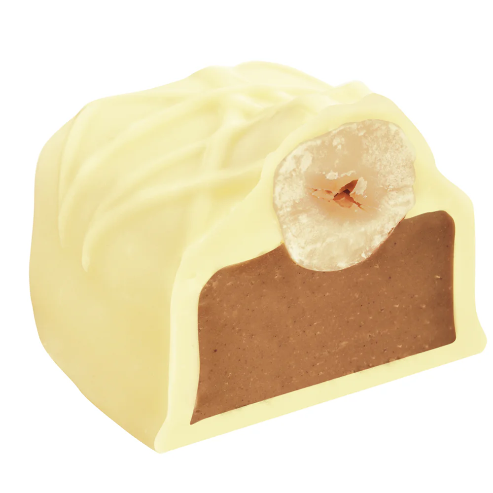 14 Noisette Masquee, White Praline & Hazelnut