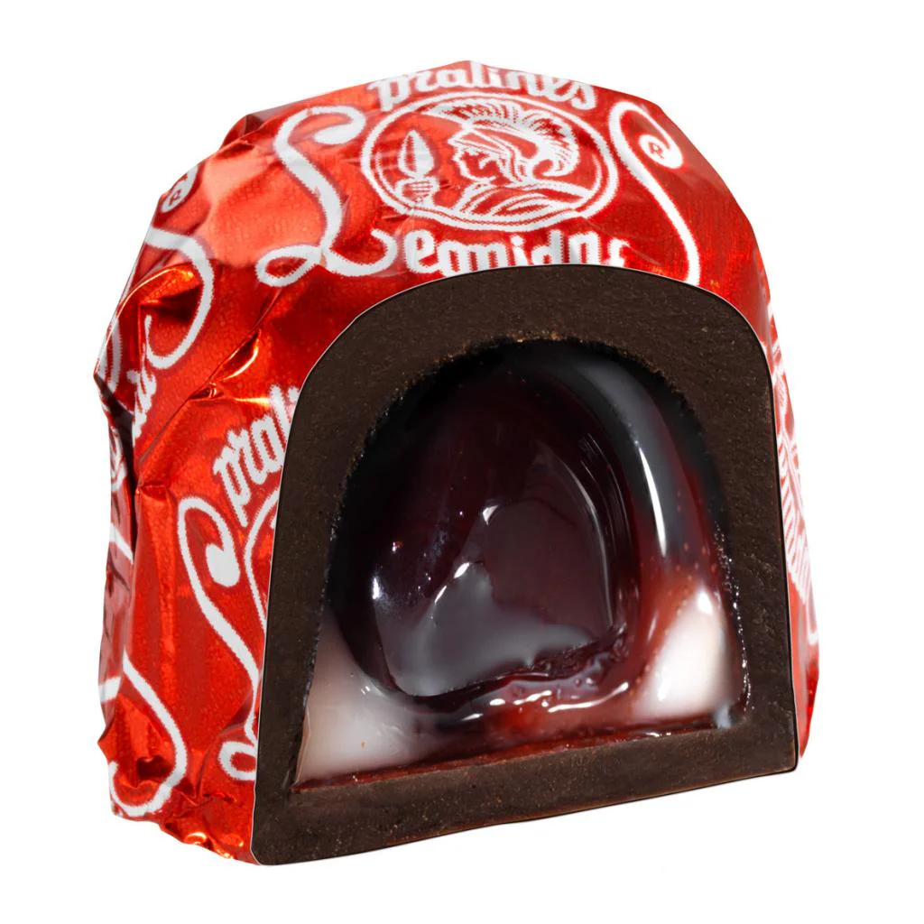 16 Dark Cherry Liquor Chocolates, Christmas Wrapping