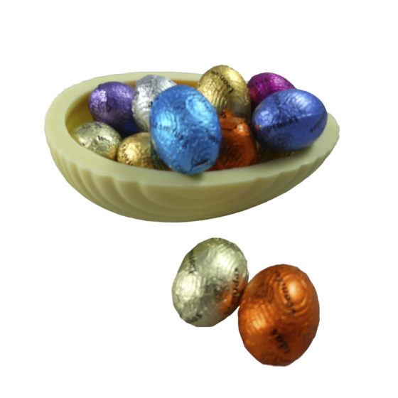 WHITE Easter Egg Shell & 20 Mini Eggs