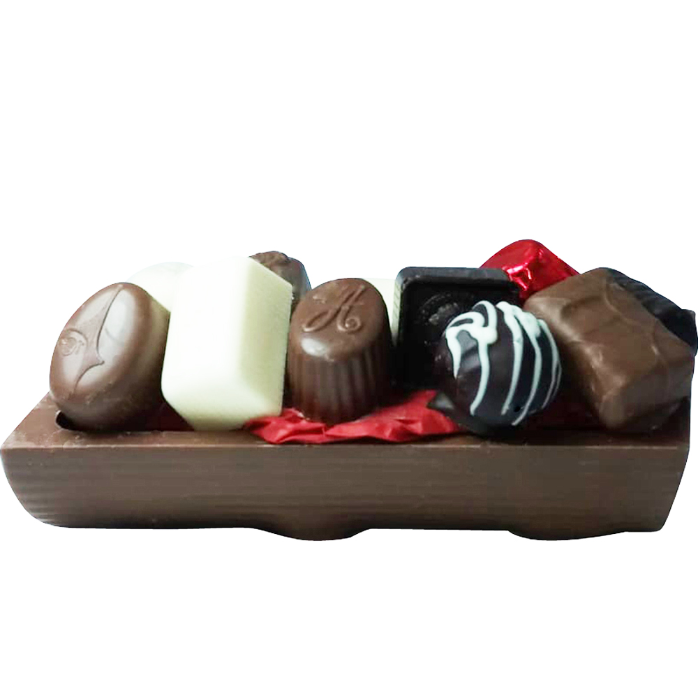 Leonidas Yule Log, 10 Choose Your Own & Milk or Dark Shell