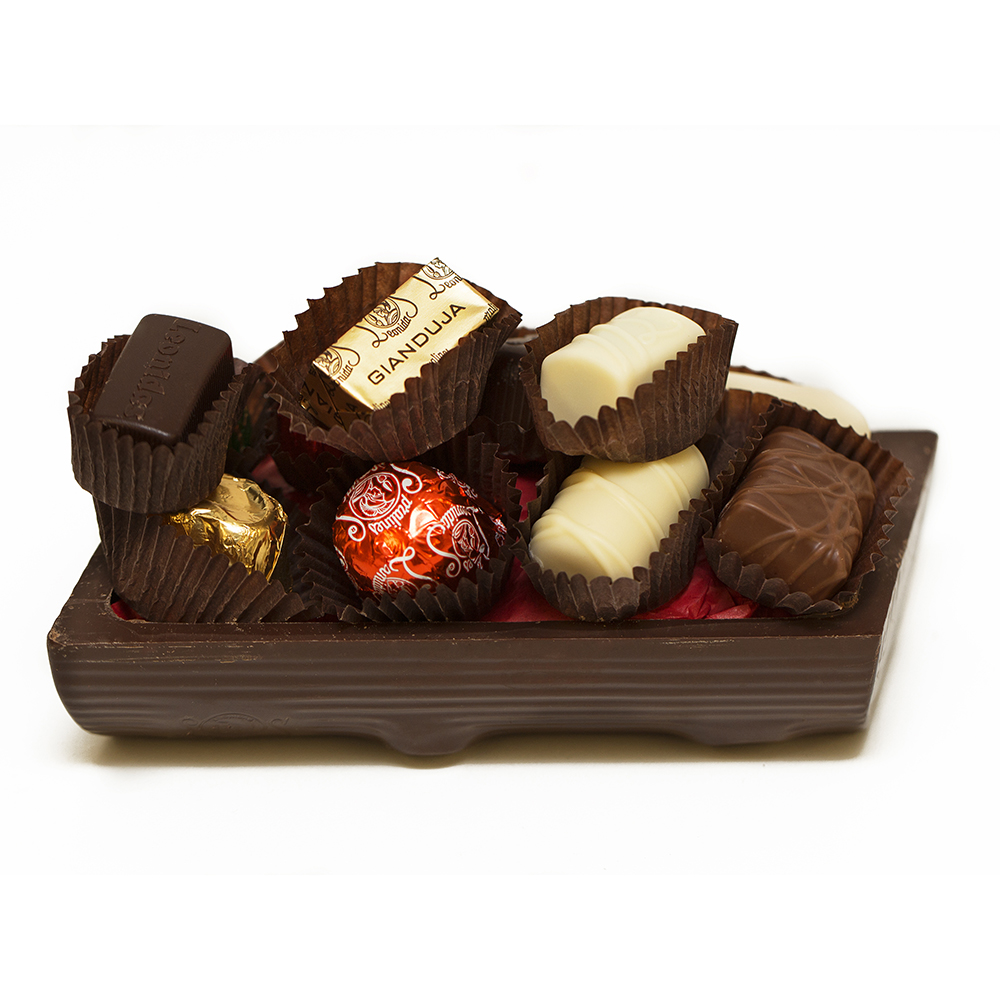 Leonidas Yule Log, 10 Choose Your Own & Milk or Dark Shell