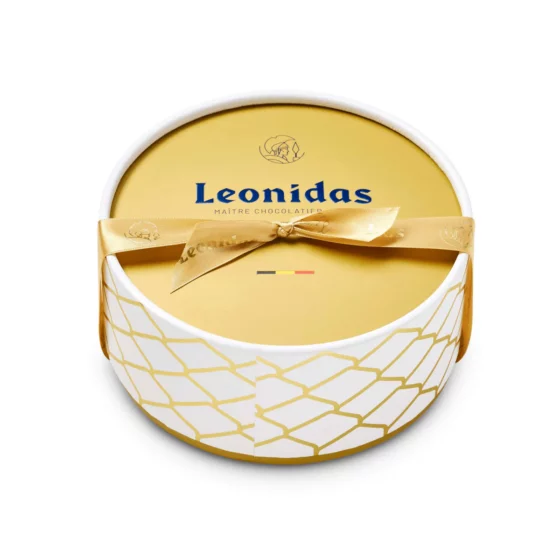 22 Assorted Leonidas Chocolates, White & Gold Gift Box - Image 2