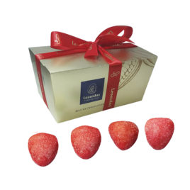 12 Fraise, Sugared Strawberry Marzipan