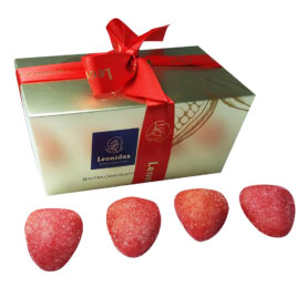 22 Fraise, Sugared Strawberry Marzipan