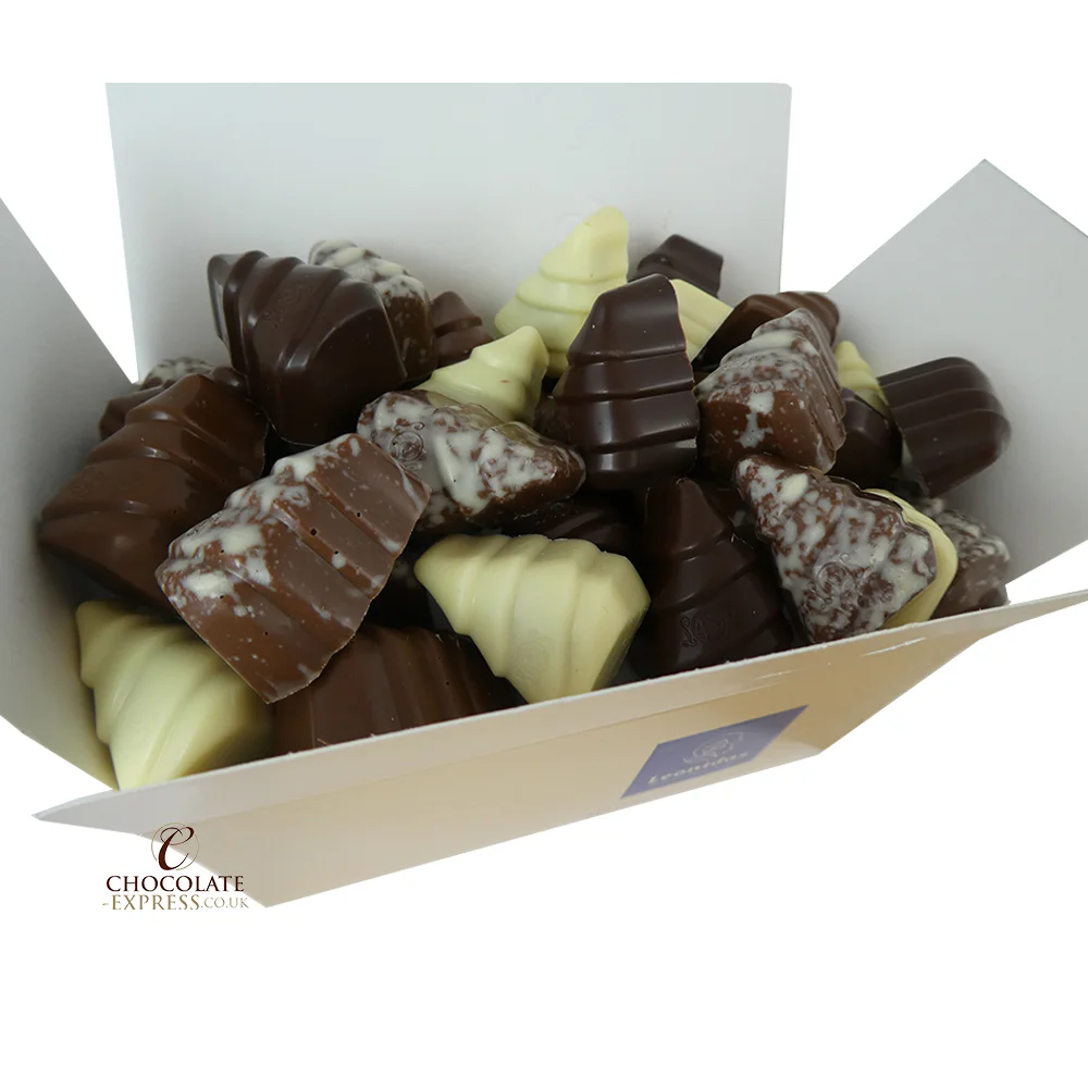 18 Limited Edition Leonidas Festive Chocolate Trees – Almond, Cranberry, Coffee & More