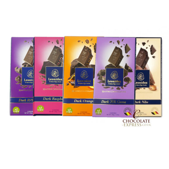 6 Self Select Leonidas Large Bars, 10 Flavours