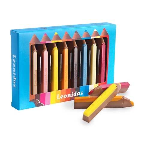 8 Leonidas Milk Chocolate Crayons