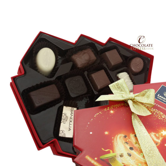 11 Assorted Leonidas Chocolates Festive Tree Box,
