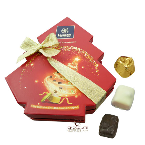 11 Assorted Leonidas Chocolates Festive Tree Box,