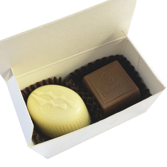 Choose Your Own Silver Favour Box, 2 Leonidas Chocolates - Image 4
