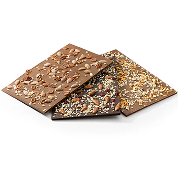 Assorted Milk & Dark Chocolate Tablet with Cranberries, Pecans & Almonds