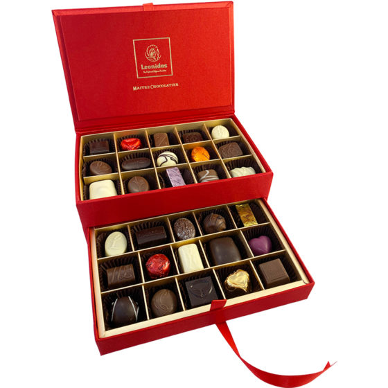 30 Assorted Leonidas Chocolates, Premium Jewellery Gift Box