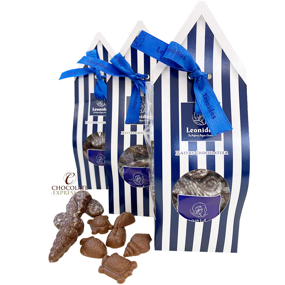 Iconic Belgian Creamy Praline Collection – 12 Milk & Dark Seashells in Fun Leonidas Gift Box - Image 6