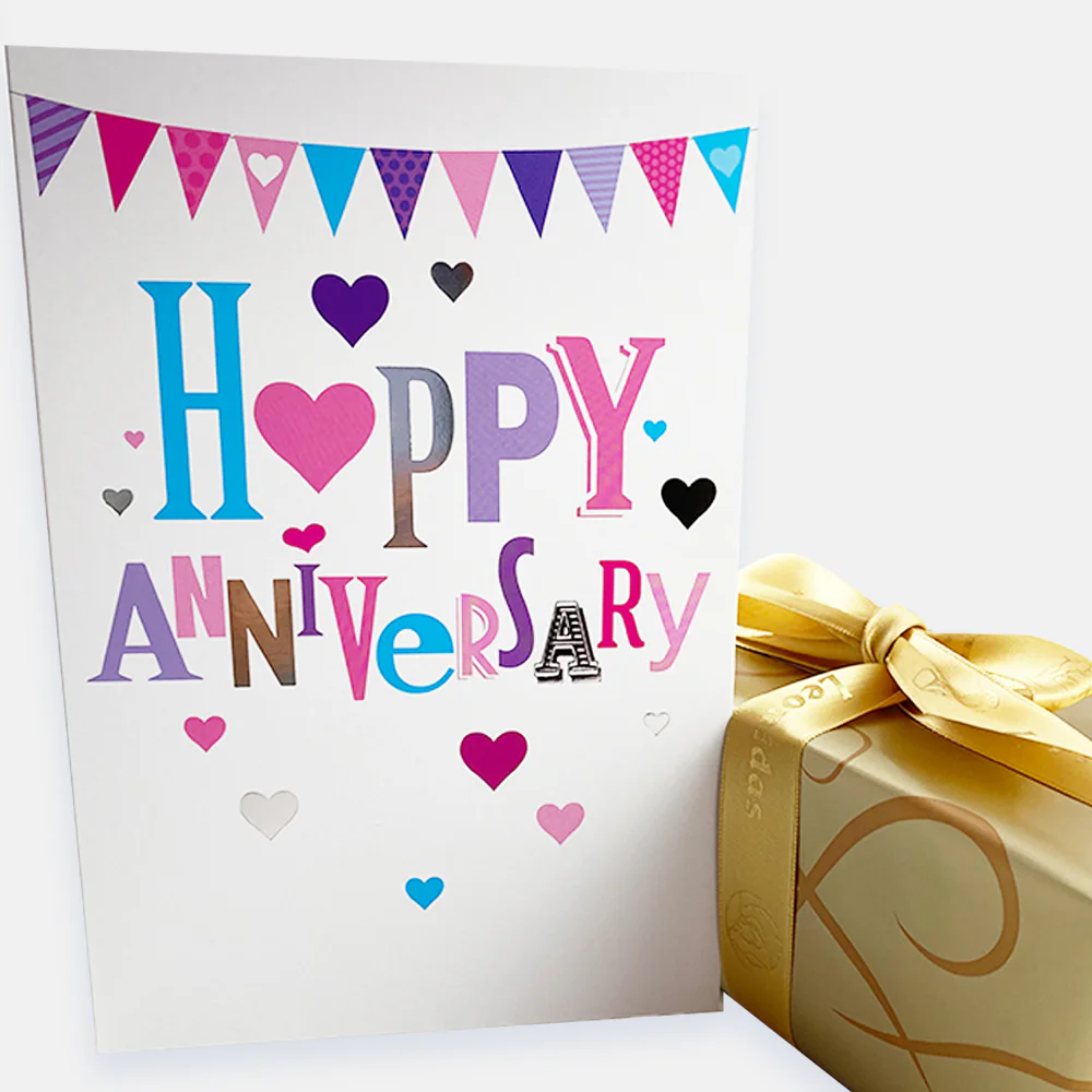 Happy Anniversary Hearts Card - Image 2