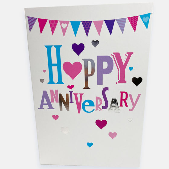 Happy Anniversary Hearts Card