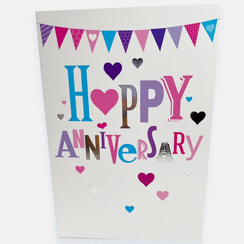 Happy Anniversary Hearts Card
