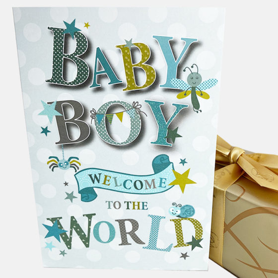 Welcome To The World New Baby Boy Card