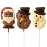 Leonidas Solid Belgian Chocolate Christmas Lollies – Santa & Snowman - Image 3