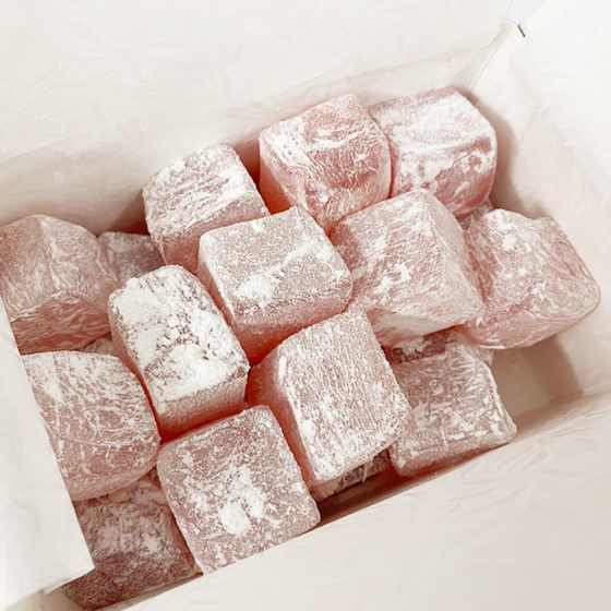 Pomegranate turkish delight