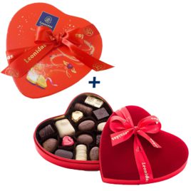 Velvet heart gift box chocolates & heart box