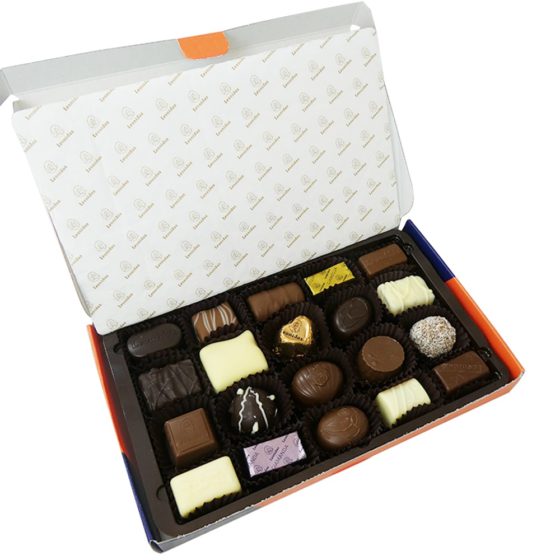 Letterbox-friendly Gift Box Chocolates inside