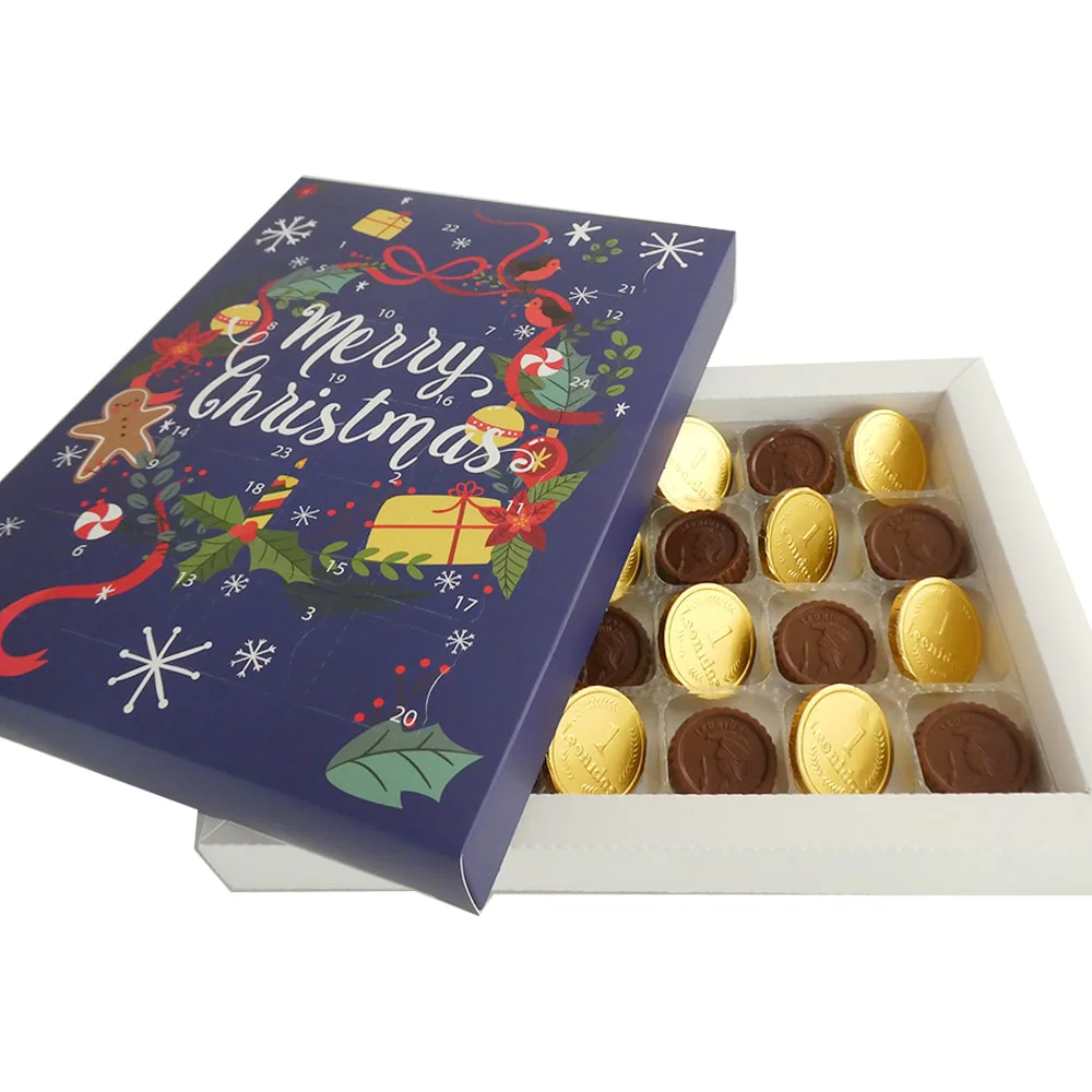 Luxury Leonidas Milk Chocolate Coin Advent – 100% Pure Cocoa Butter Belgian Chocolate