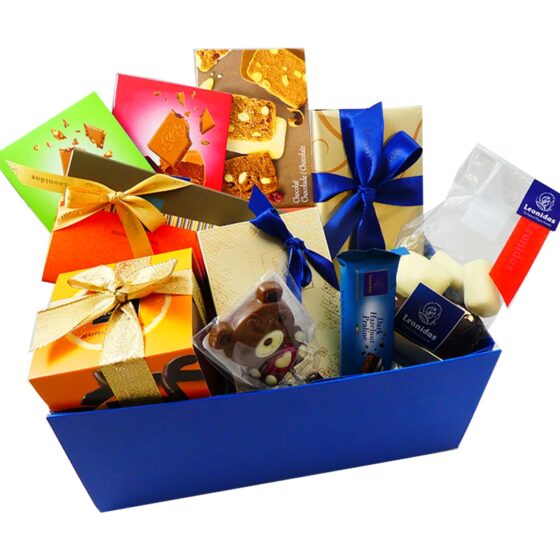 Luxury Blue Collection Hamper, 83 Chocolates, Bars, Biscuits