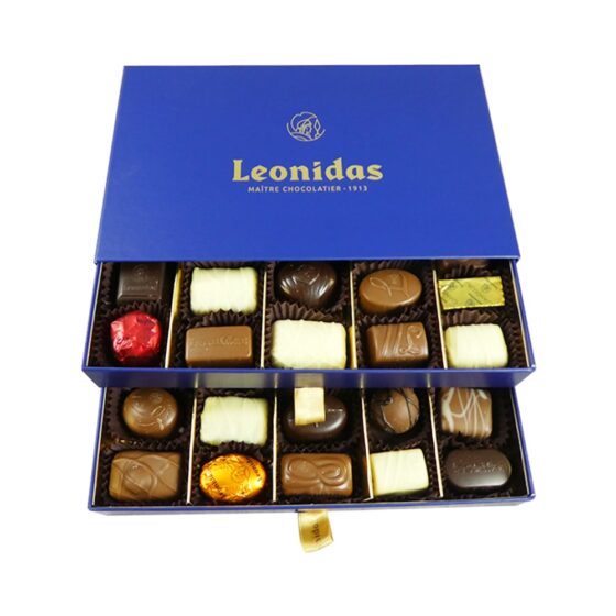 40 Assorted Leonidas Chocolates in Luxury Blue Gift Box - Image 3