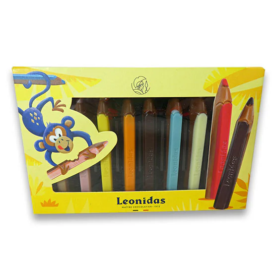 8 Leonidas Milk Chocolate Crayons