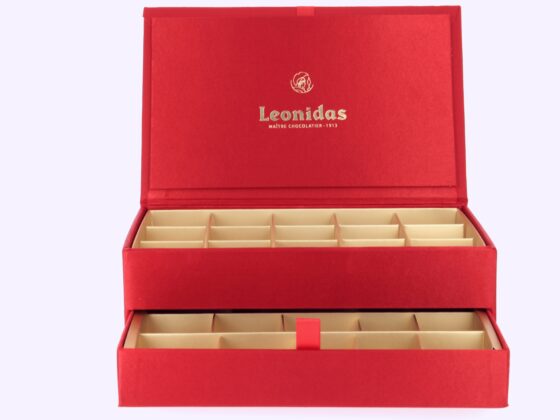 60 Assorted Leonidas Chocolates in Luxury Red Gift Box - Image 6