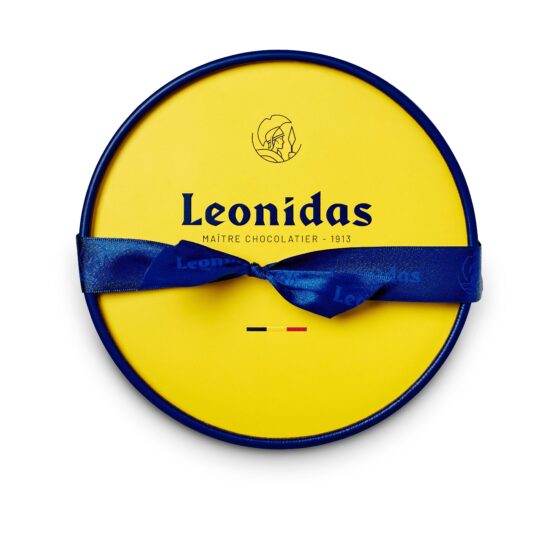 22 Assorted Leonidas Chocolates, Blue & Yellow Gift Box - Image 4
