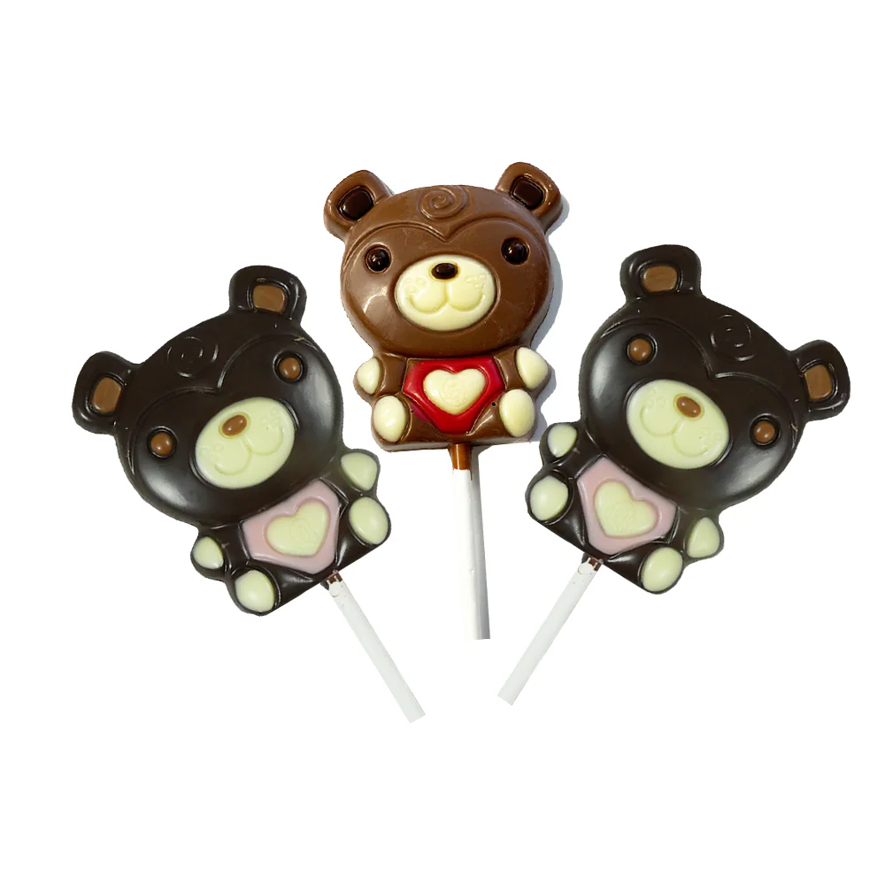 3 valentines lollies