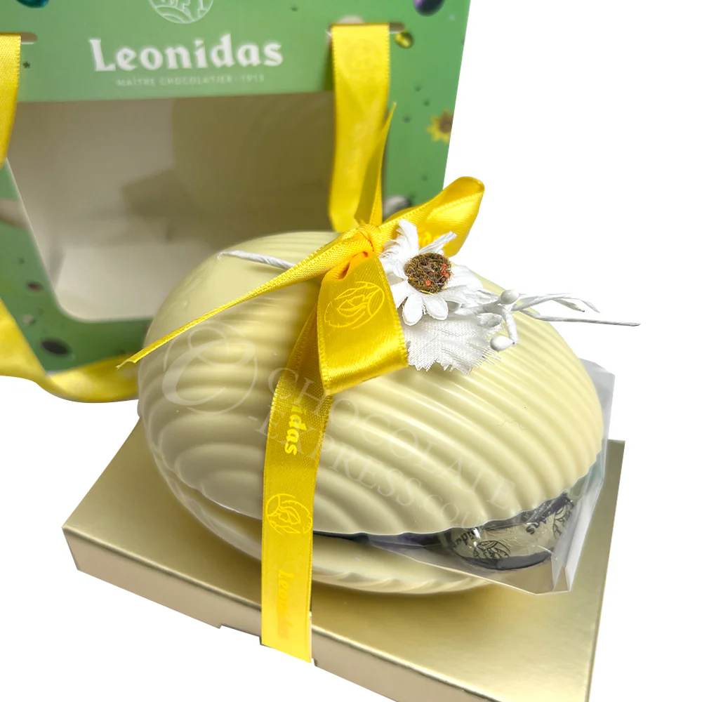 Luxury Small White Easter Egg with 8 Mini Eggs