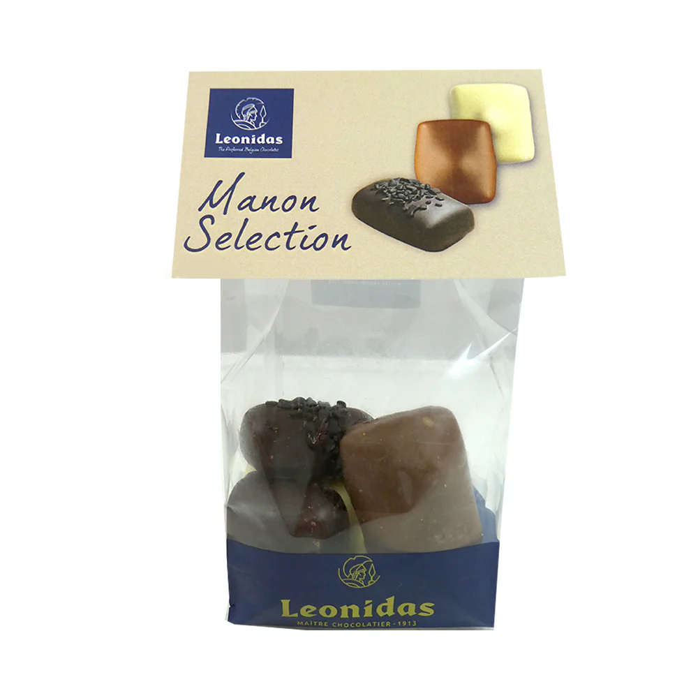 Leonidas Assorted Manon Collection – Creamy Belgian Indulgence -145g Taster Bag Approx 8