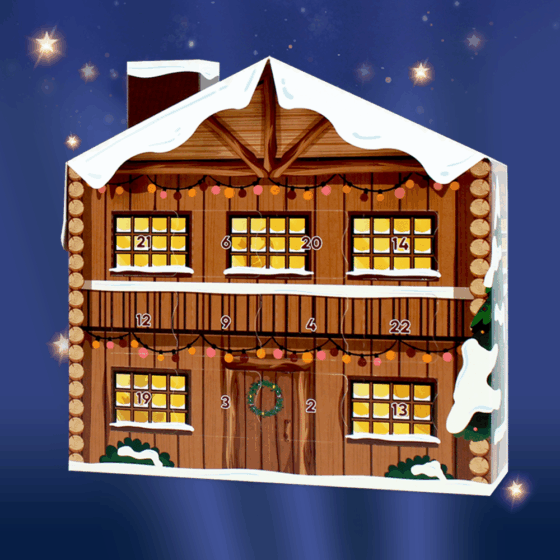 Luxury Assorted Fudge Ski Chalet Advent - Image 2