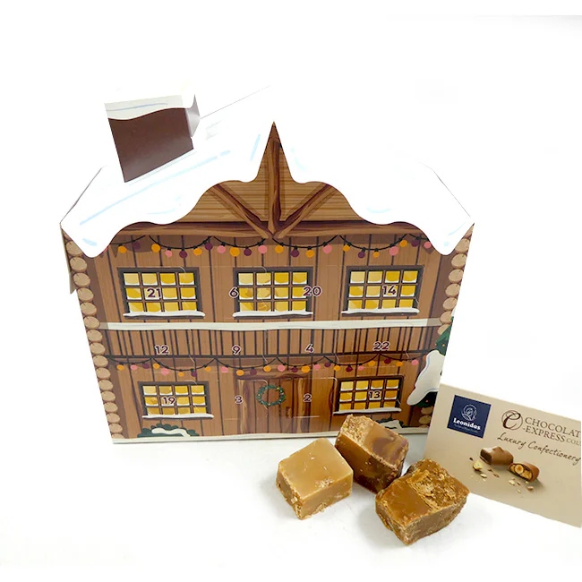 Luxury Artisan Assorted Fudge Ski Chalet Advent