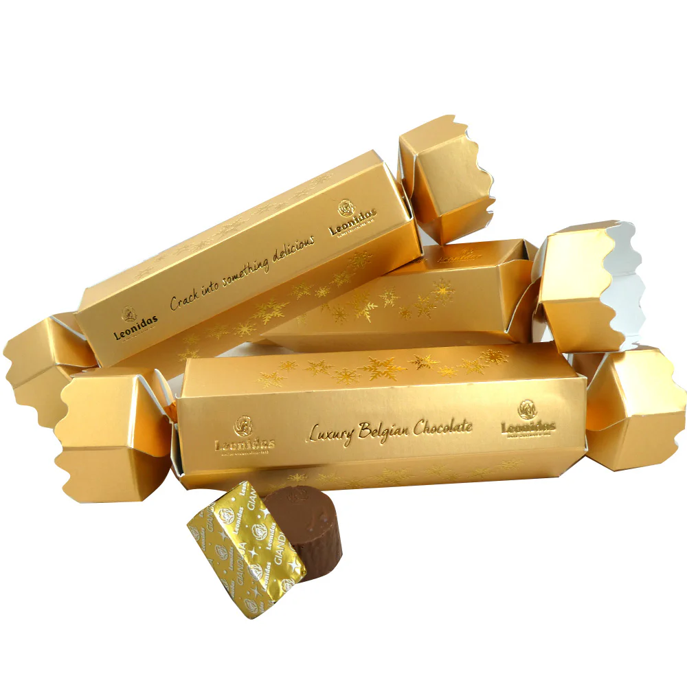 NEW EXCLUSIVE Gold Christmas Cracker Choose Your Own 2 Chocolates
