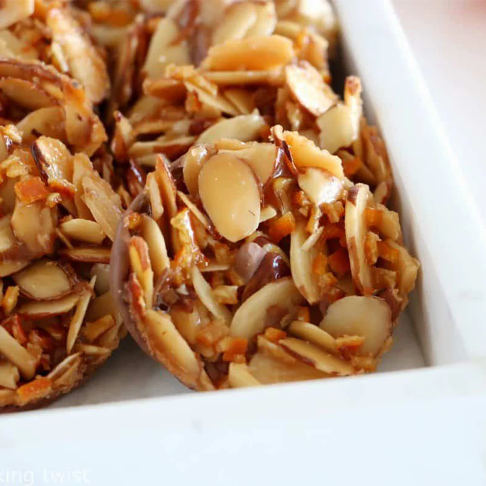 Golden Caramel & Roasted Almond Florentines – Wrapped in Dark Chocolate & Holiday Cheer - Image 4