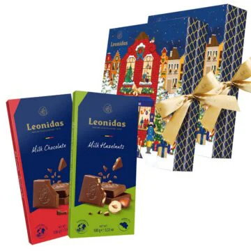Leonidas set of two luxury Advent calendars and two large chocolate bars