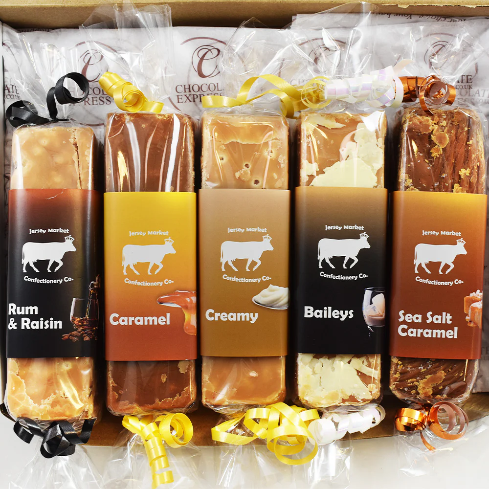 5 Assorted Fudge Crackers, Caramel, Sea Salted, Baileys, Creamy, Rum