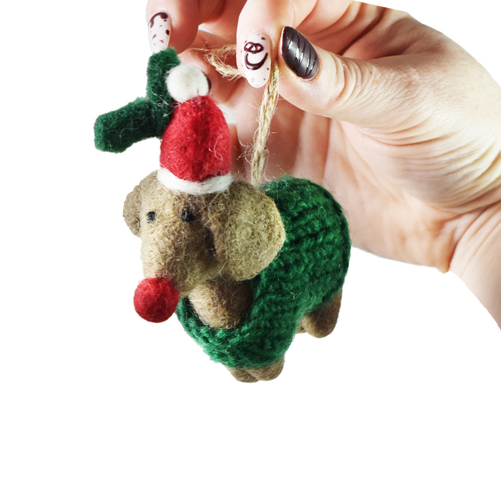 Christmas Felt Decorative Dog