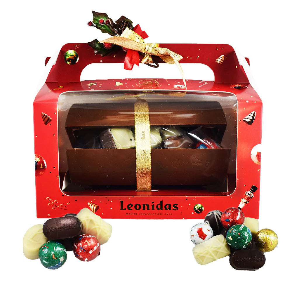 CLICK & COLLECT JERSEY STORE ONLY - 15 Assorted Chocolates, Leonidas Dark Yule Log