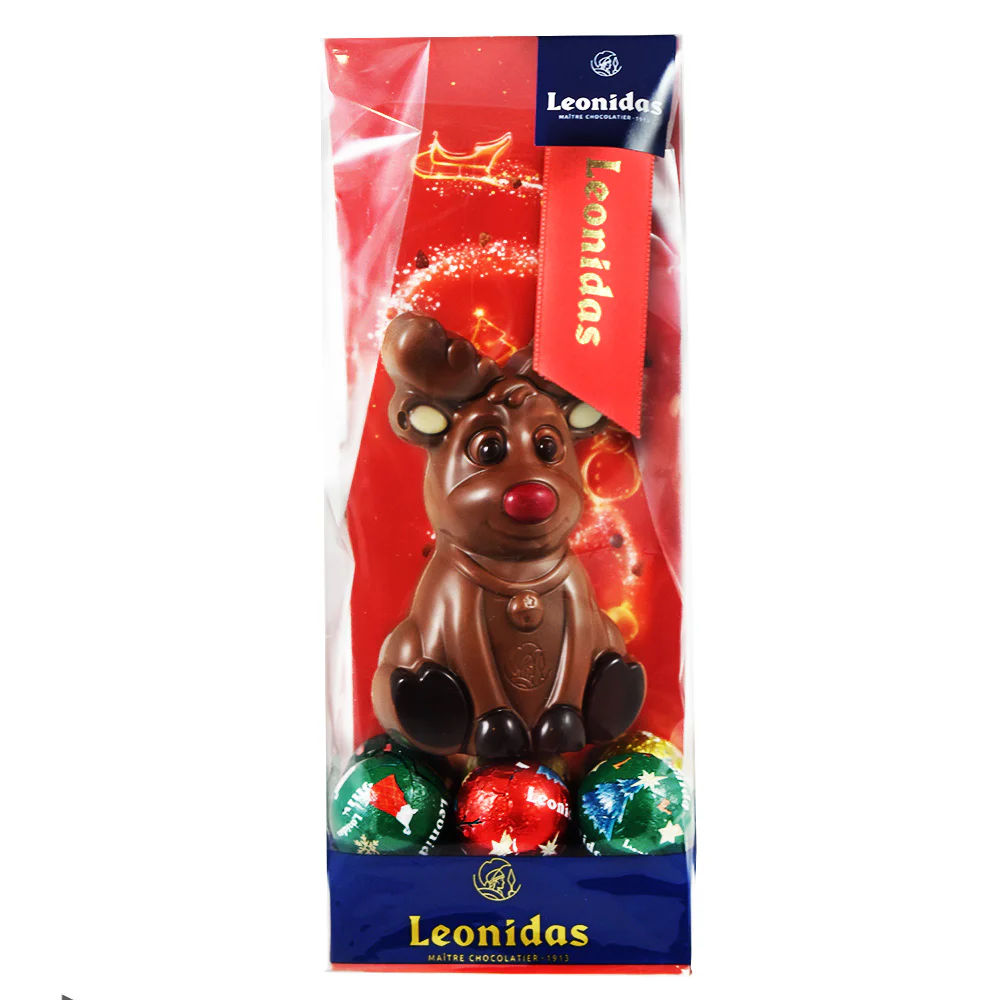 CLICK & COLLECT JERSEY STORE ONLY - Leonidas Reindeer & 6 Christmas Balls