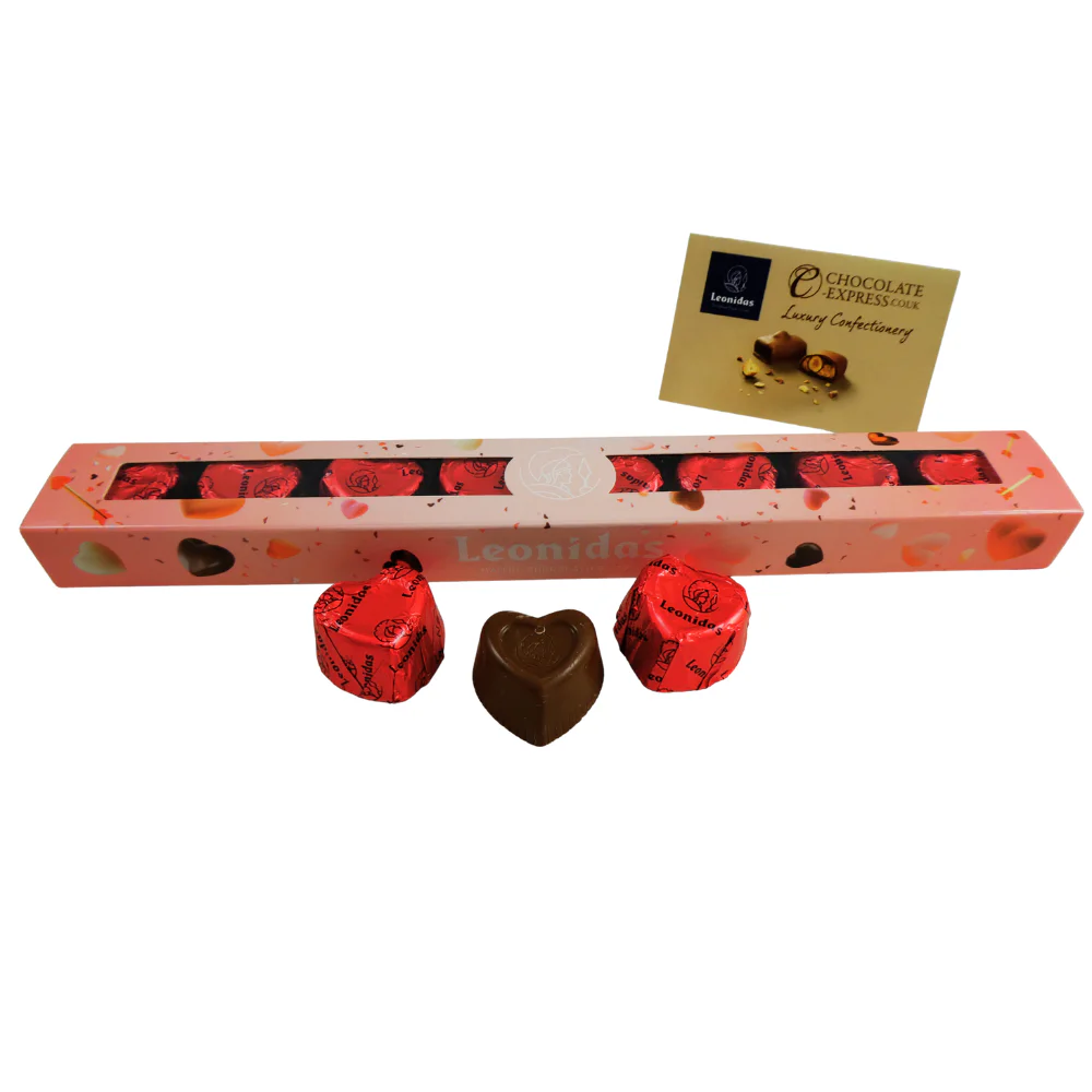 Valentine Heart Tube filled with Red Wrapped Chocolate Hearts