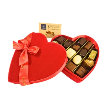 Open Red Fabric Heart with Ribbon