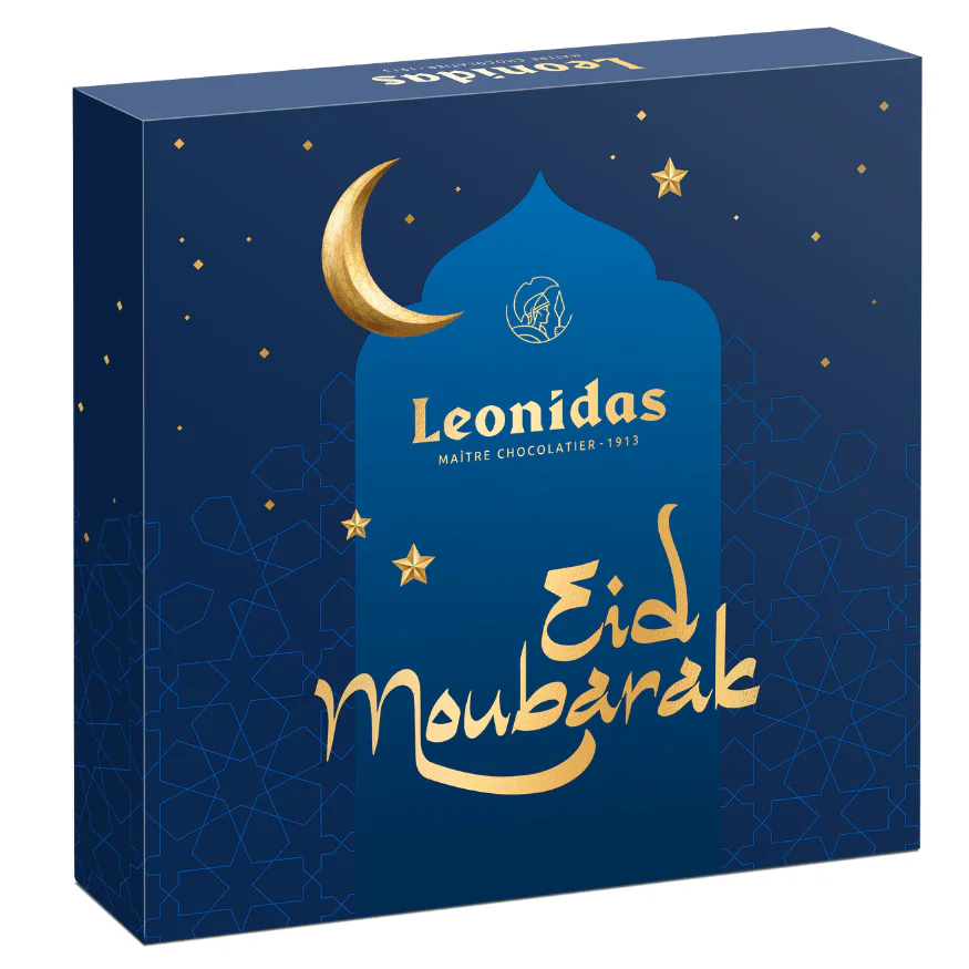 Eid Mubarak Luxury Assorted Chocolate Box – 16 Pieces (Non-Alcoholic)