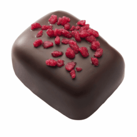 raspberry flavoured dark chocolate