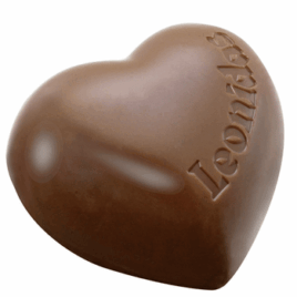 small heart shaped chocolate Milk Vanilla Cream