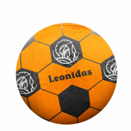 white chocolate hazelnut flavoured praline wrapped in a football wrapper