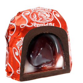 Cerise Dark chocolate outer with a Cherry Liquor centre wrapped in red foil